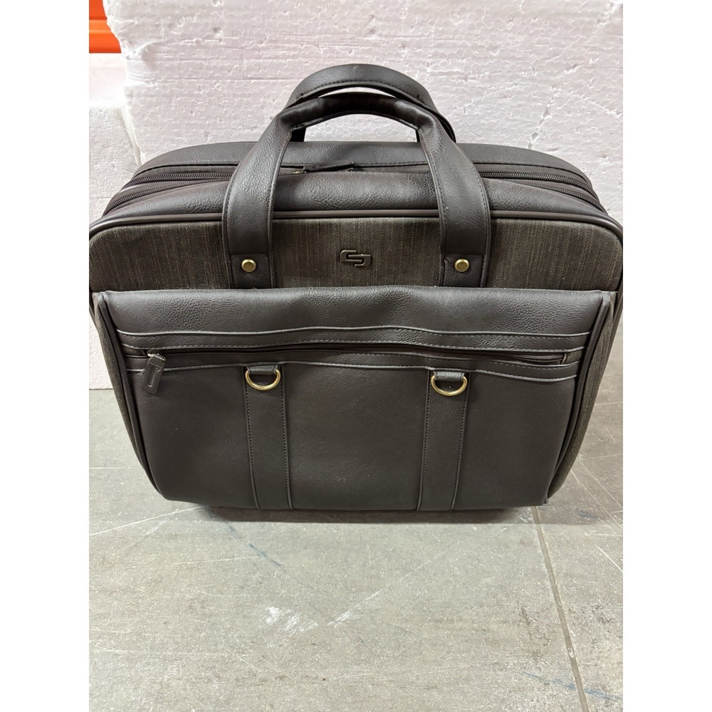 Solo New York Macdougal Rolling Laptop Case 17.3 Inch- DK Brown